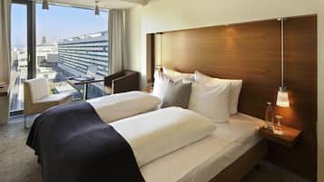 Premium bedding, pillow-top beds, in-room safe, desk