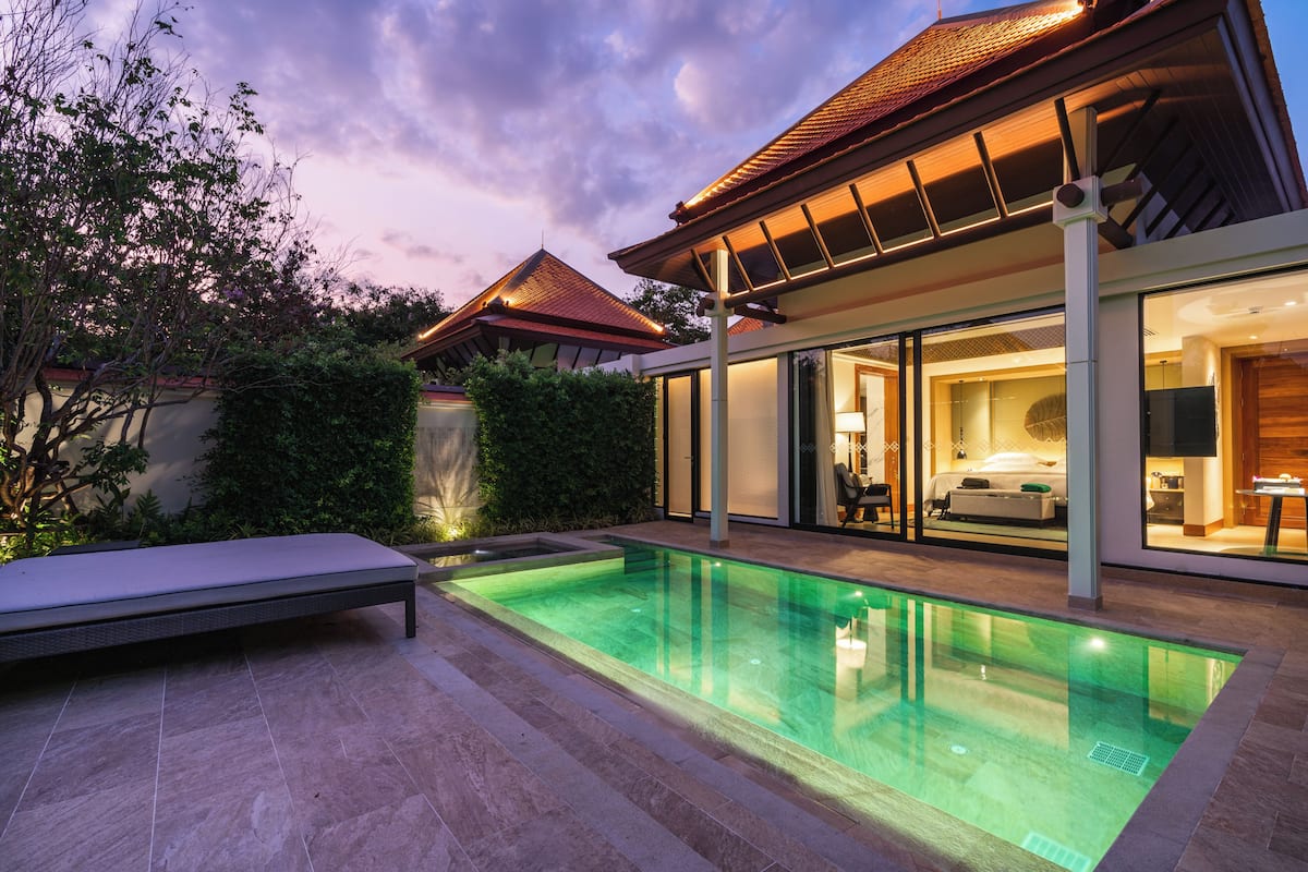 Serenity Pool Villa | Premium bedding, minibar, in-room safe, desk