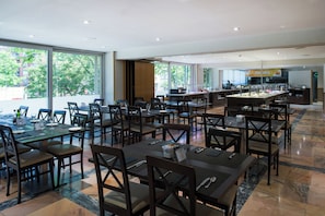 Daily buffet breakfast (EUR 18 per person)