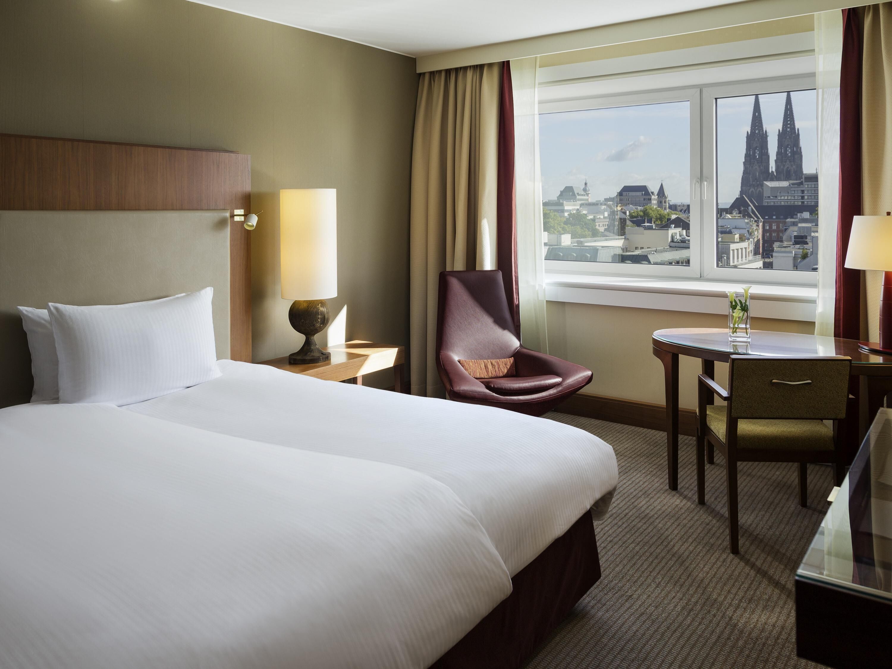 Ropa de cama de alta calidad y minibar 