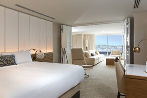 Premium bedding, down duvets, in-room safe, desk
