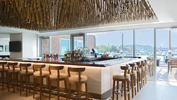 Ocean views, serves lunch and dinner