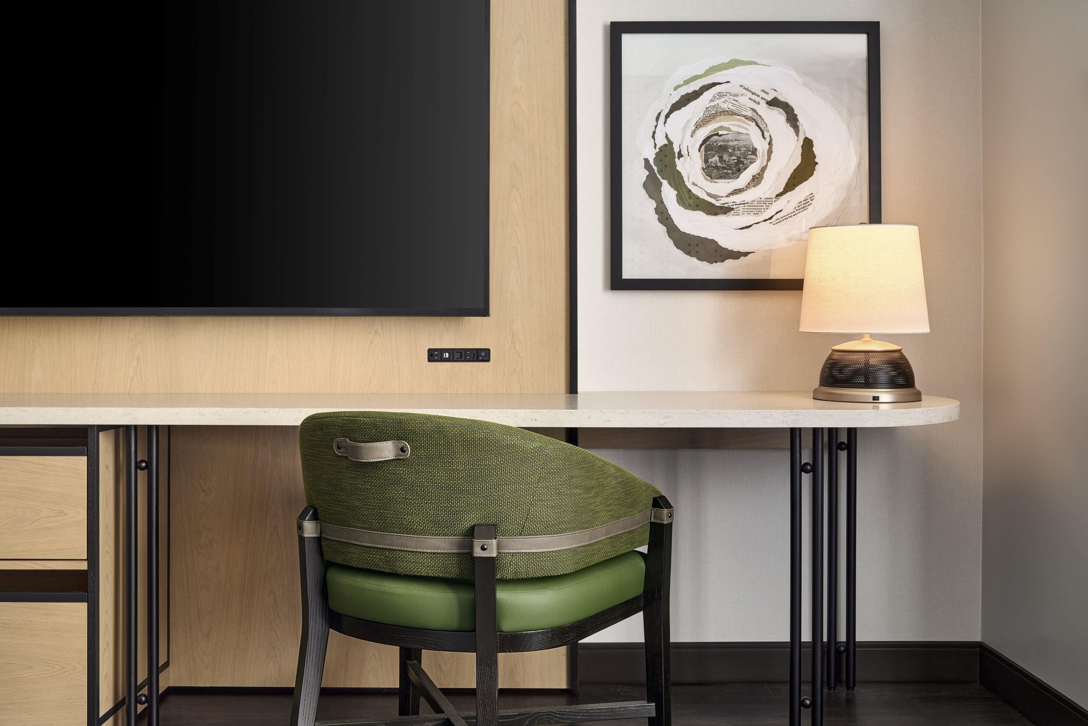 Premium bedding, down duvets, pillow-top beds, in-room safe