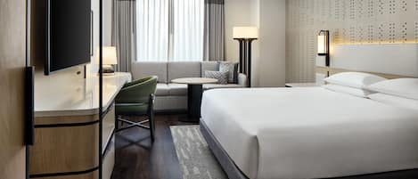 Premium bedding, down comforters, pillowtop beds, in-room safe