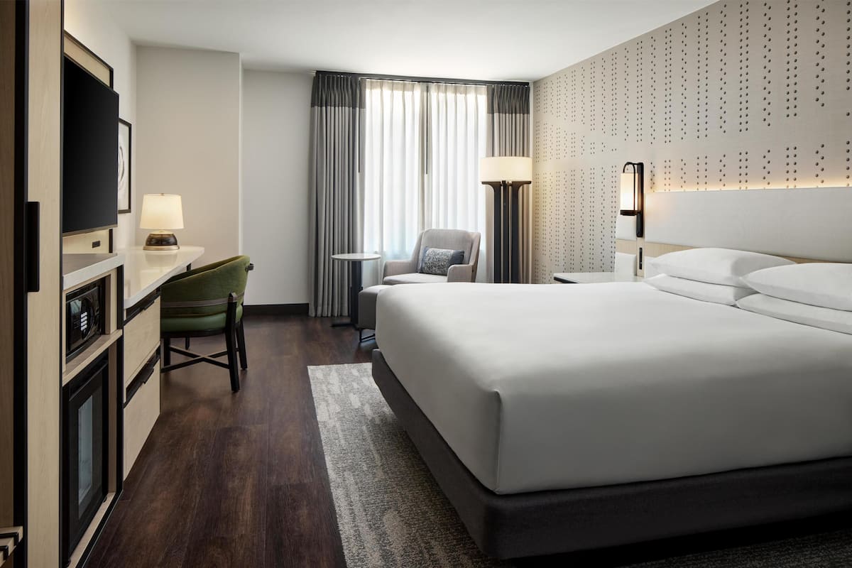 Premium bedding, down comforters, pillowtop beds, in-room safe