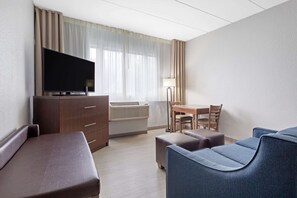 In-room safe, desk, laptop workspace, iron/ironing board