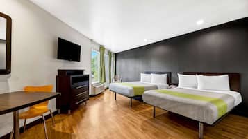 Free cribs/infant beds, free WiFi, bed sheets, alarm clocks