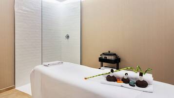 Sauna, hot tub, body treatments, deep-tissue massages, Swedish massages