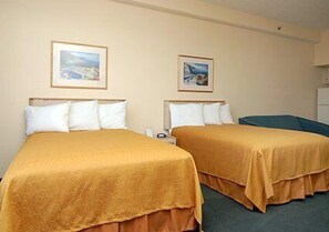 Standard Room, Multiple Beds, Non Smoking | Premium bedding, in-room safe, blackout curtains, iron/ironing board