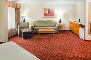Suite, 1 King Bed, Balcony, River View | 1 bedroom, desk, iron/ironing board, free cribs/infant beds