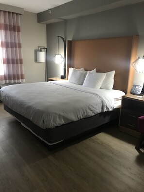 Suite, 1 King Bed, Accessible, Non Smoking (Mobility Accessible) | Hypo-allergenic bedding, down comforters, desk, blackout drapes