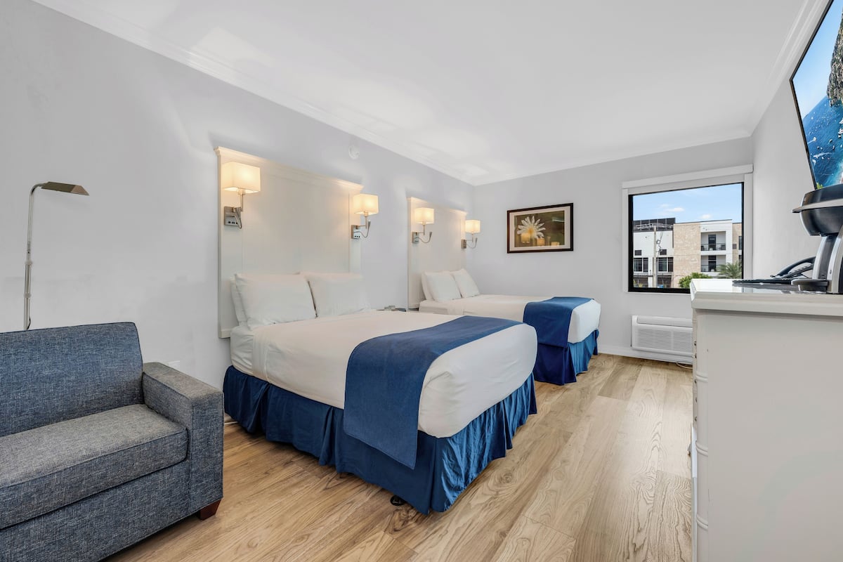 Double Room, 2 Double Beds, City View