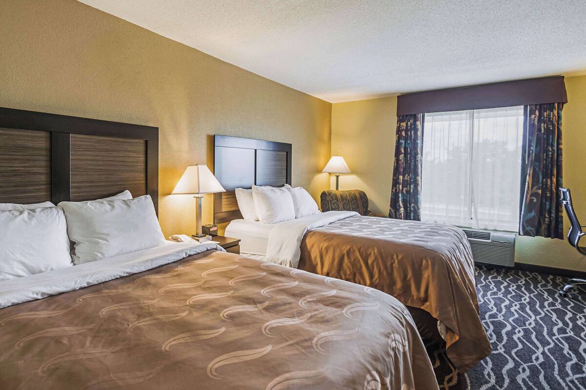 standard room, 2 queen beds, non smoking | premium bedding, in-room safe, individually furnished, desk