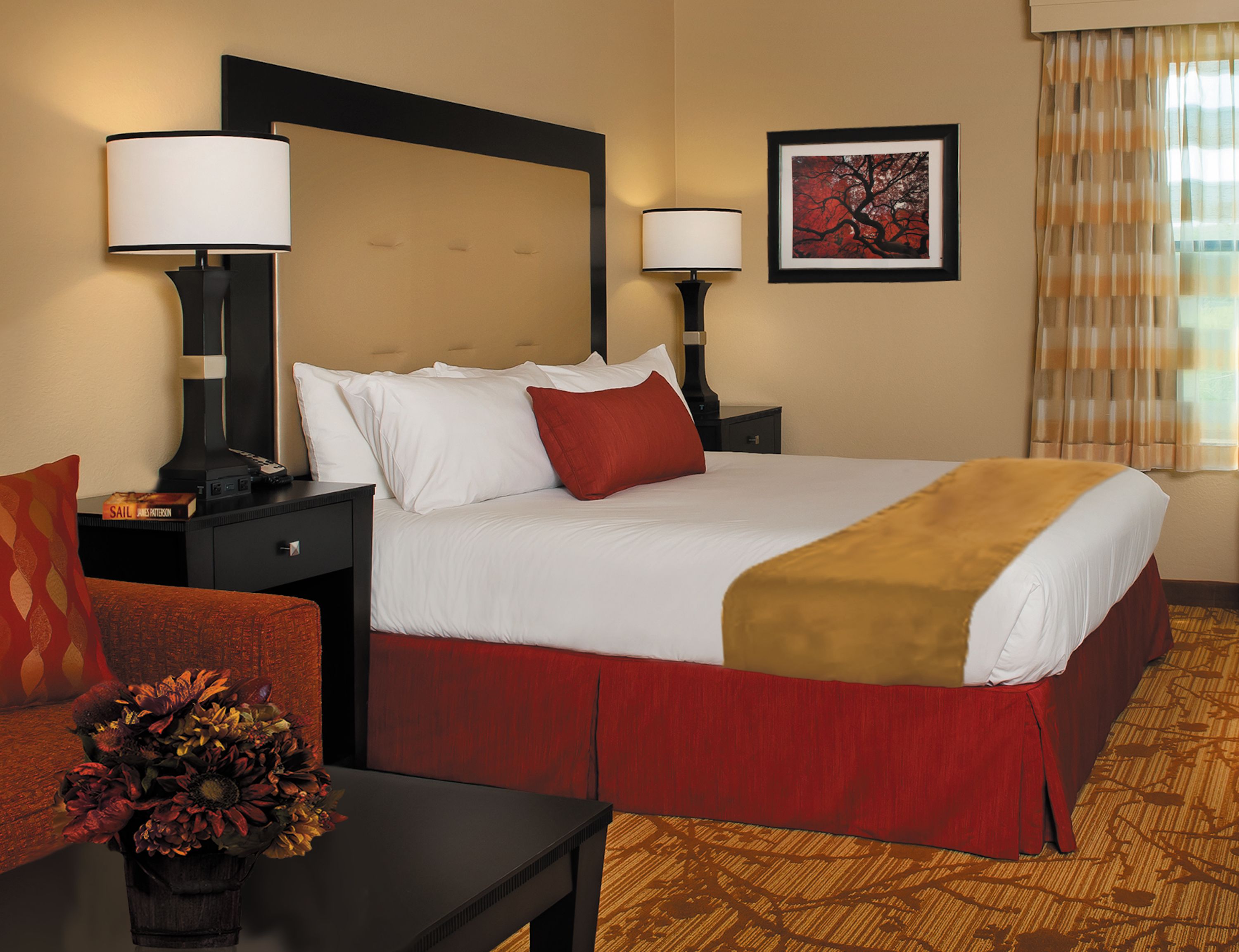 deluxe king with sofabed | in-room safe, individually decorated, individually furnished, desk
