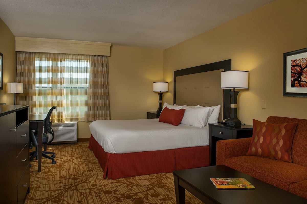 deluxe king with sofabed | in-room safe, individually decorated, individually furnished, desk