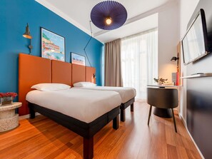 Standard Room, 2 Single Beds | Premium bedding, desk, blackout curtains, iron/ironing board