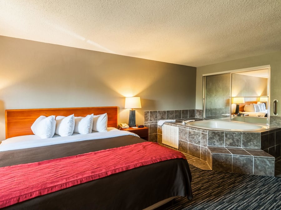 Jacuzzi King Room, 1 King Bed, Non Smoking | Desk, free WiFi, bed sheets