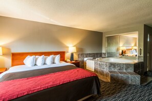 Jacuzzi King Room, 1 King Bed, Non Smoking | デスク、WiFi (無料)、ベッドシーツ