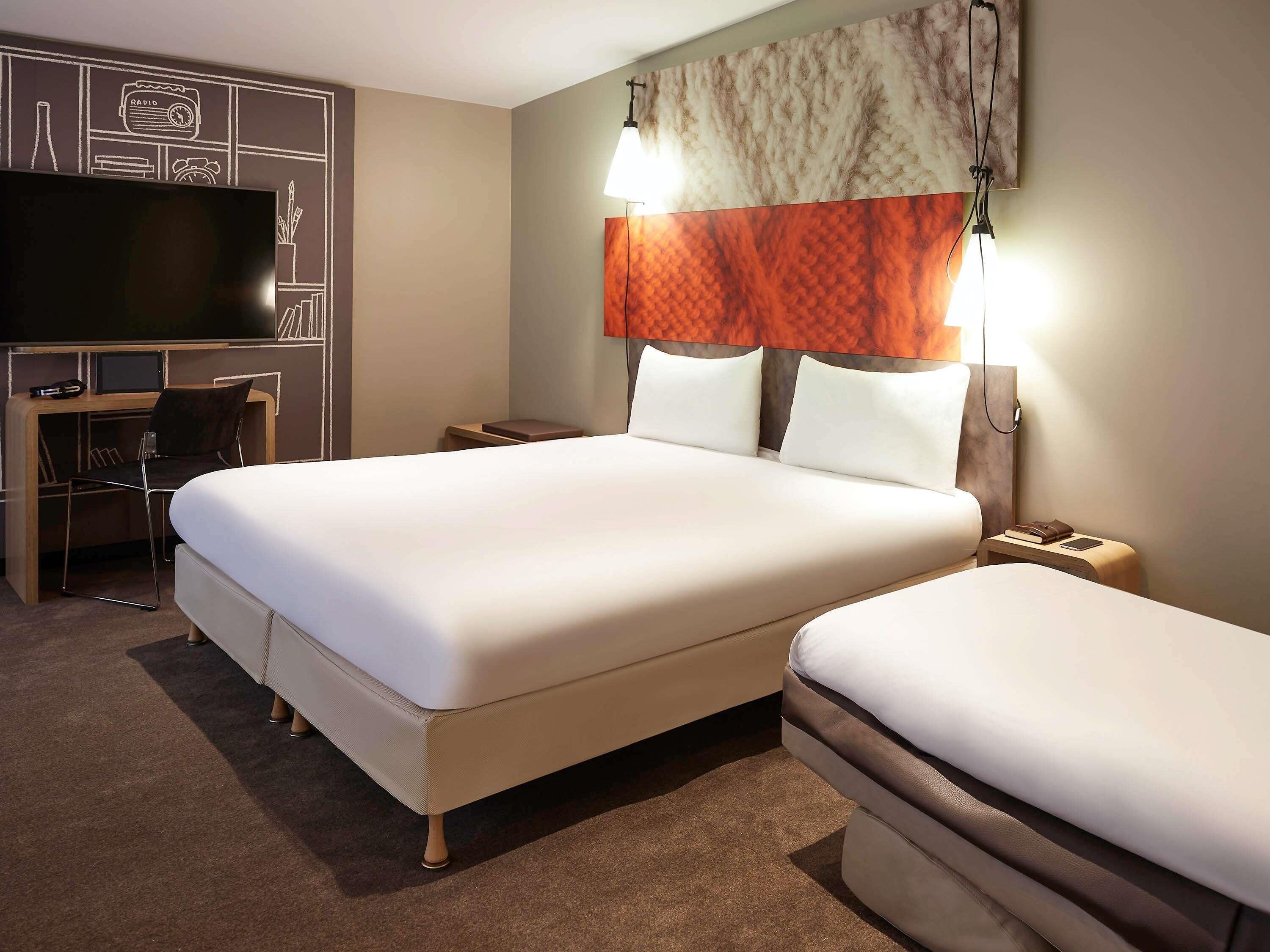 premium bedding, desk, blackout curtains, soundproofing