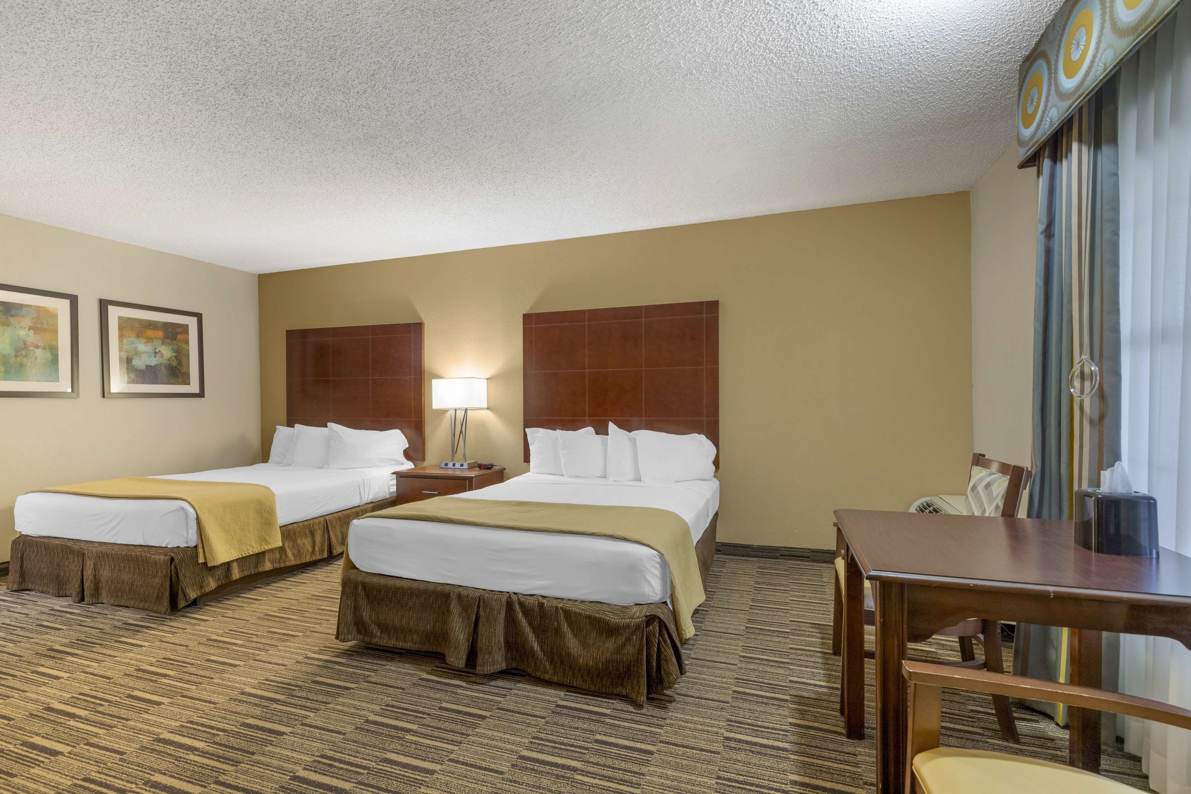 Standard Room, 2 Queen Beds, Accessible, Bathtub | Premium bedding, desk, laptop workspace, iron/ironing board