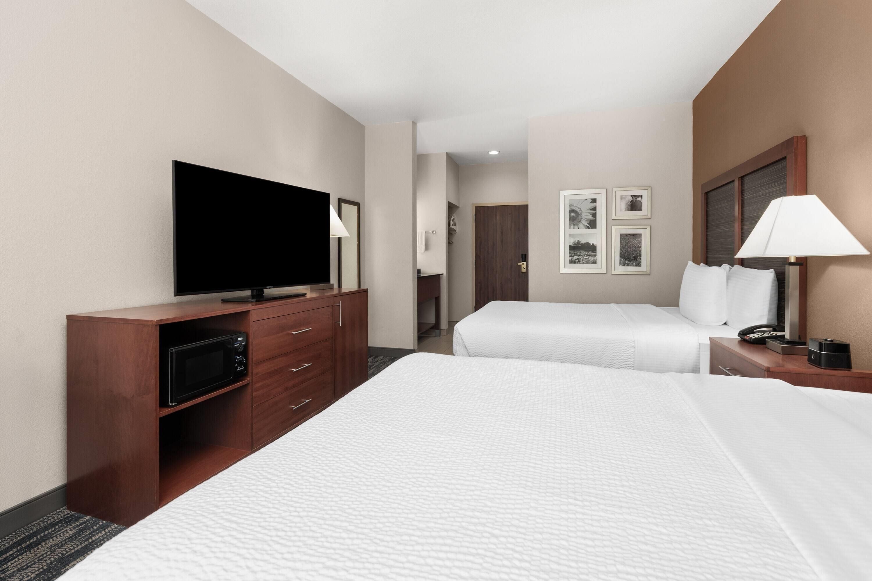 Room, 2 Queen Beds | 1 bedroom, premium bedding, desk, laptop workspace