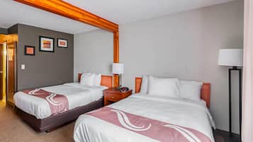 Room, 2 Double Beds, Accessible, Non Smoking | Premium bedding, iron/ironing board, rollaway beds, free WiFi