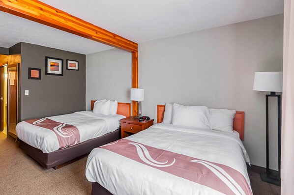 Room, 2 Double Beds, Accessible, Non Smoking | Premium bedding, iron/ironing board, rollaway beds, free WiFi