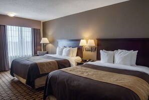 Premium bedding, blackout drapes, soundproofing, iron/ironing board