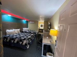 Standard Room, 2 Double Beds, Non Smoking, Refrigerator & Microwave | Soundproofing, iron/ironing board, free cribs/infant beds, rollaway beds