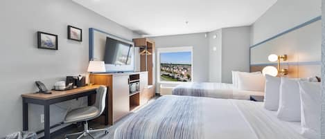 Room, 2 Double Beds, Non Smoking | In-room safe, desk, iron/ironing board, rollaway beds