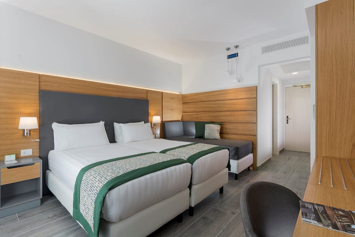 In-room safe, desk, laptop workspace, blackout curtains
