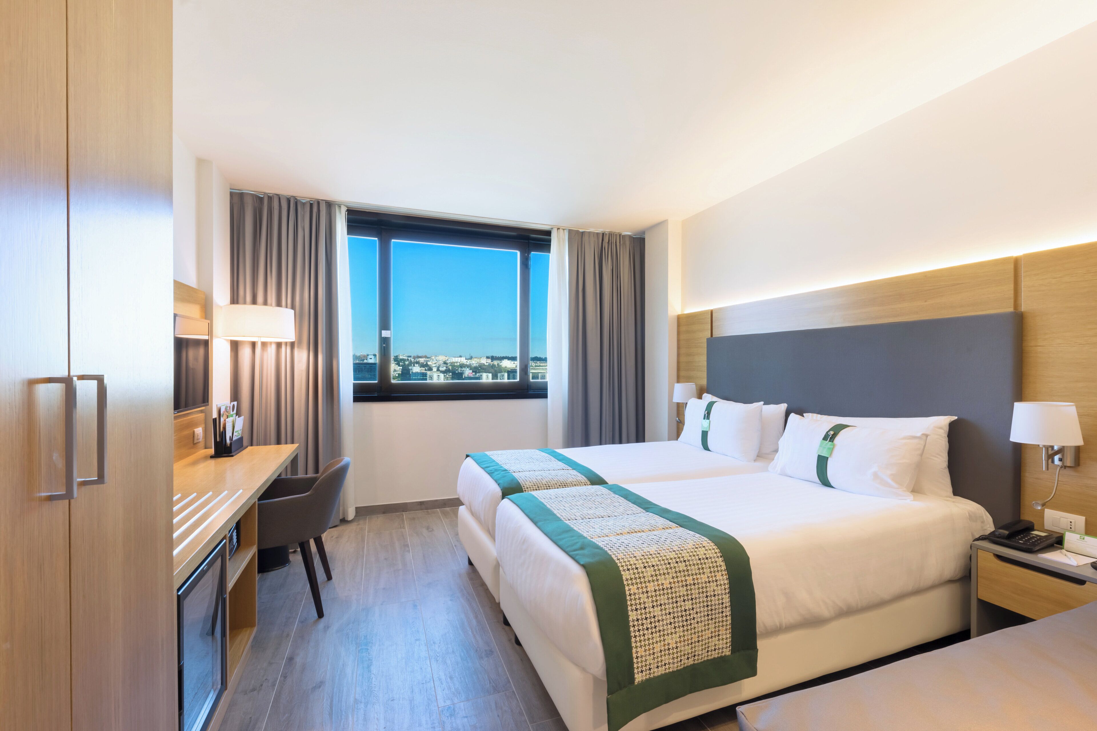 In-room safe, desk, laptop workspace, blackout curtains