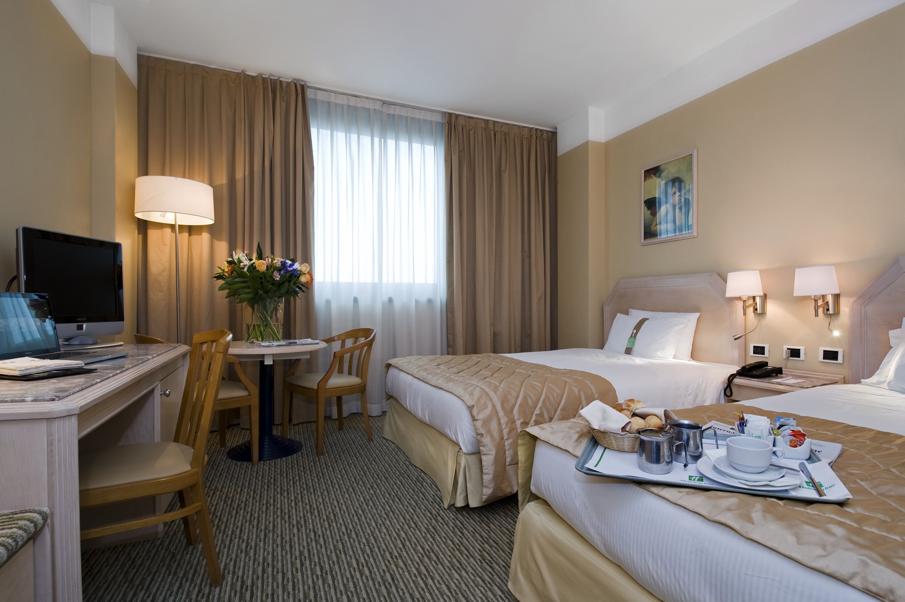 In-room safe, desk, laptop workspace, blackout drapes