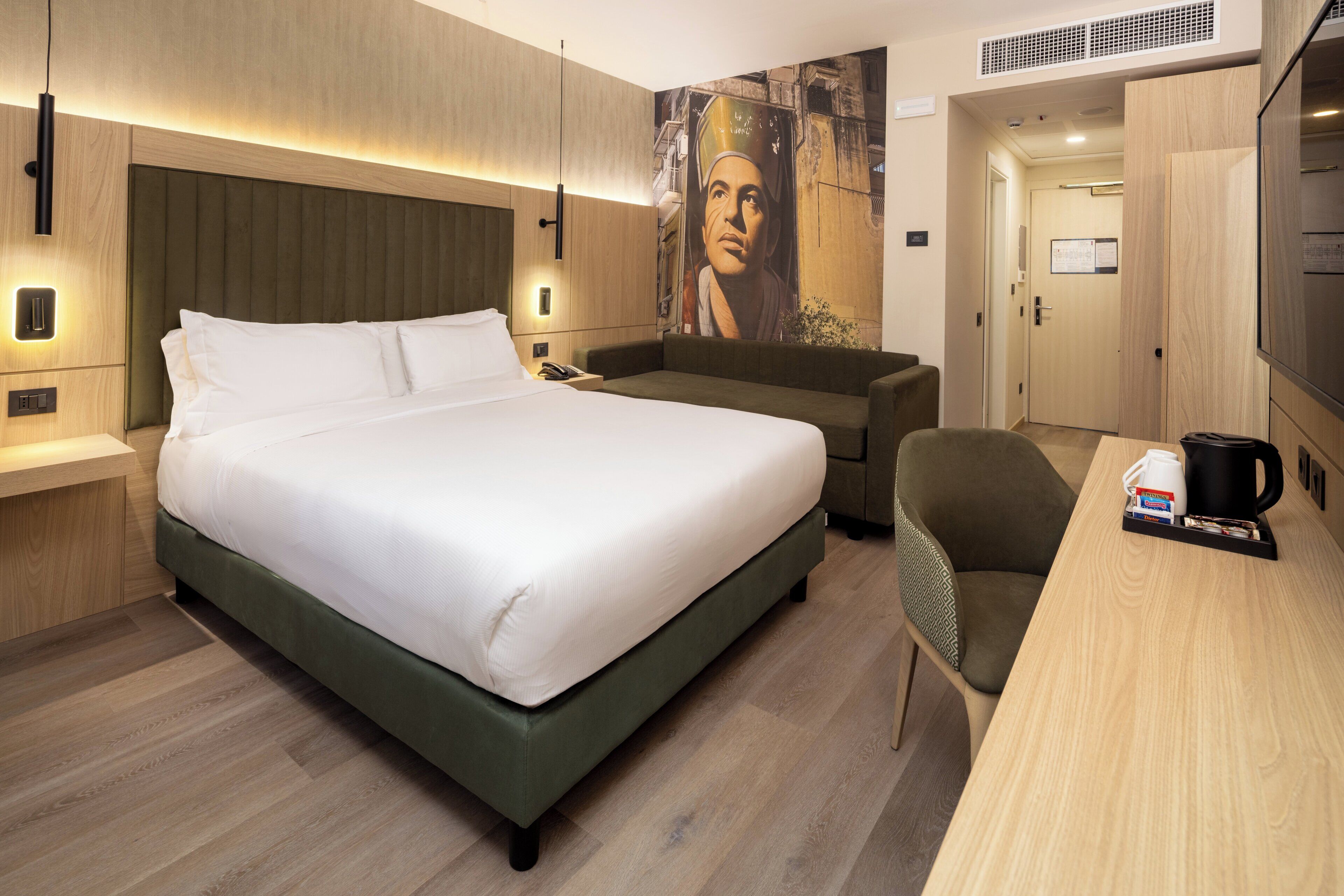 In-room safe, desk, laptop workspace, blackout curtains