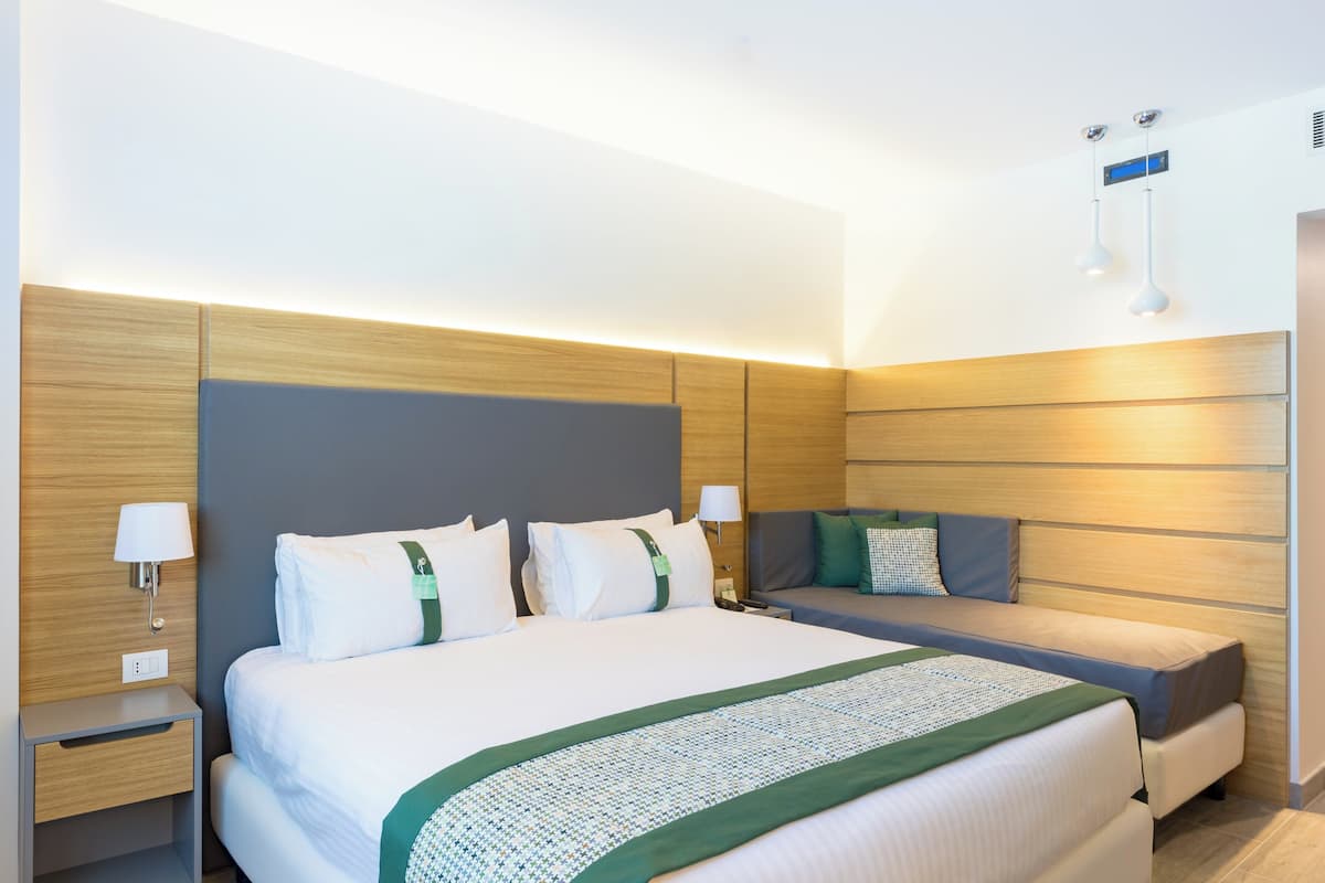 In-room safe, desk, laptop workspace, blackout curtains