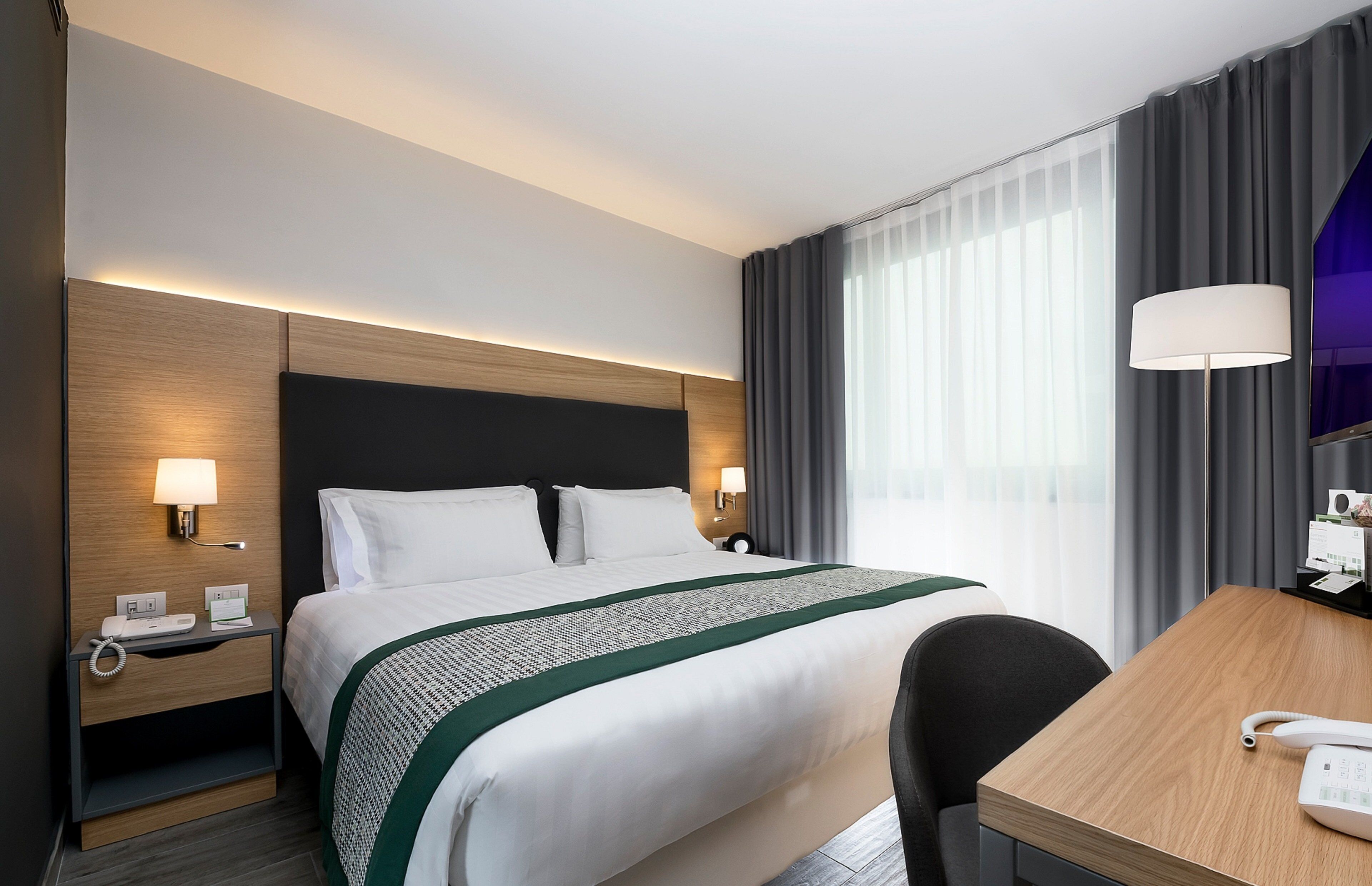 In-room safe, desk, laptop workspace, blackout drapes