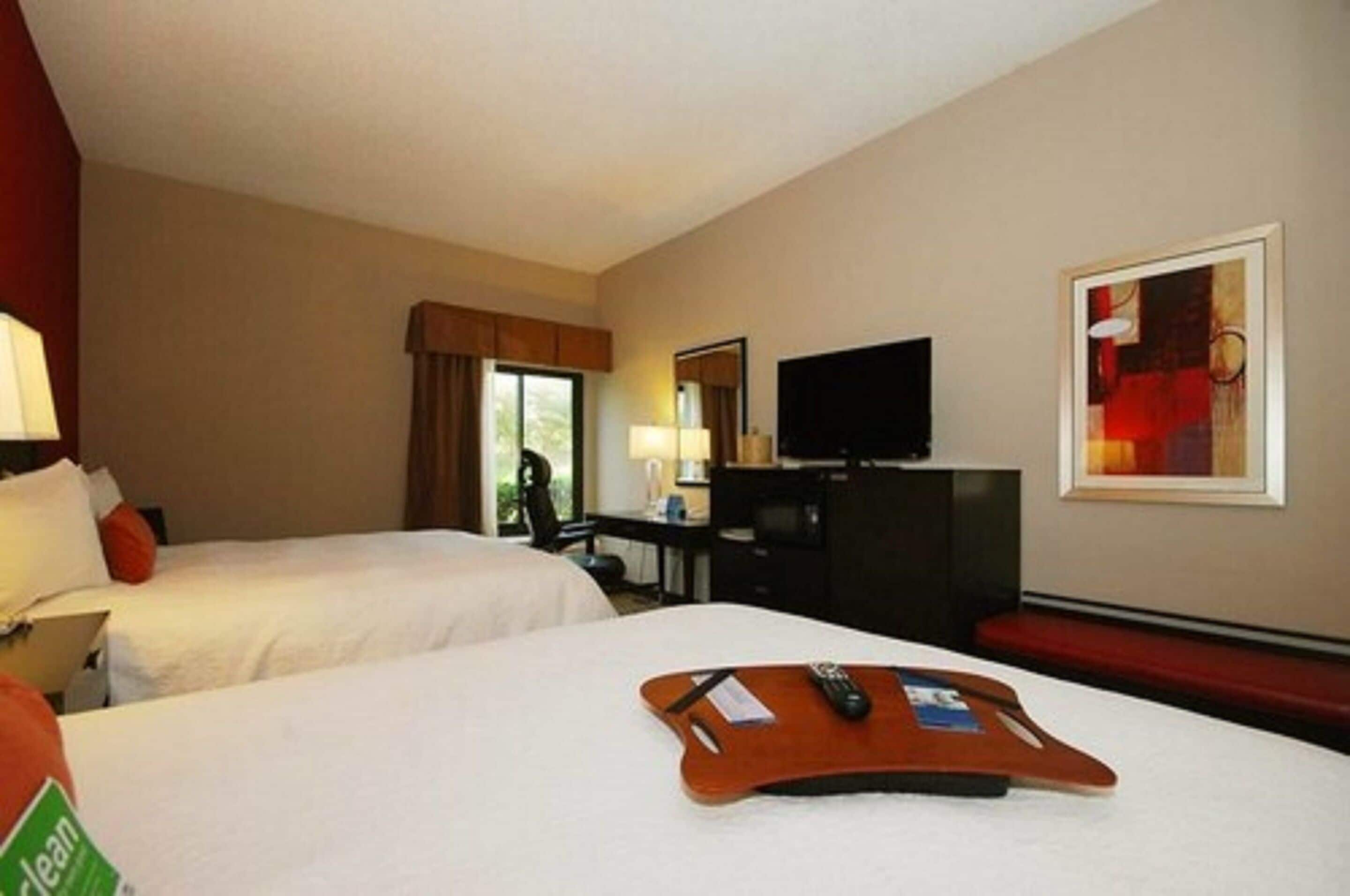 two queen beds non smoking | in-room safe, blackout curtains, iron/ironing board