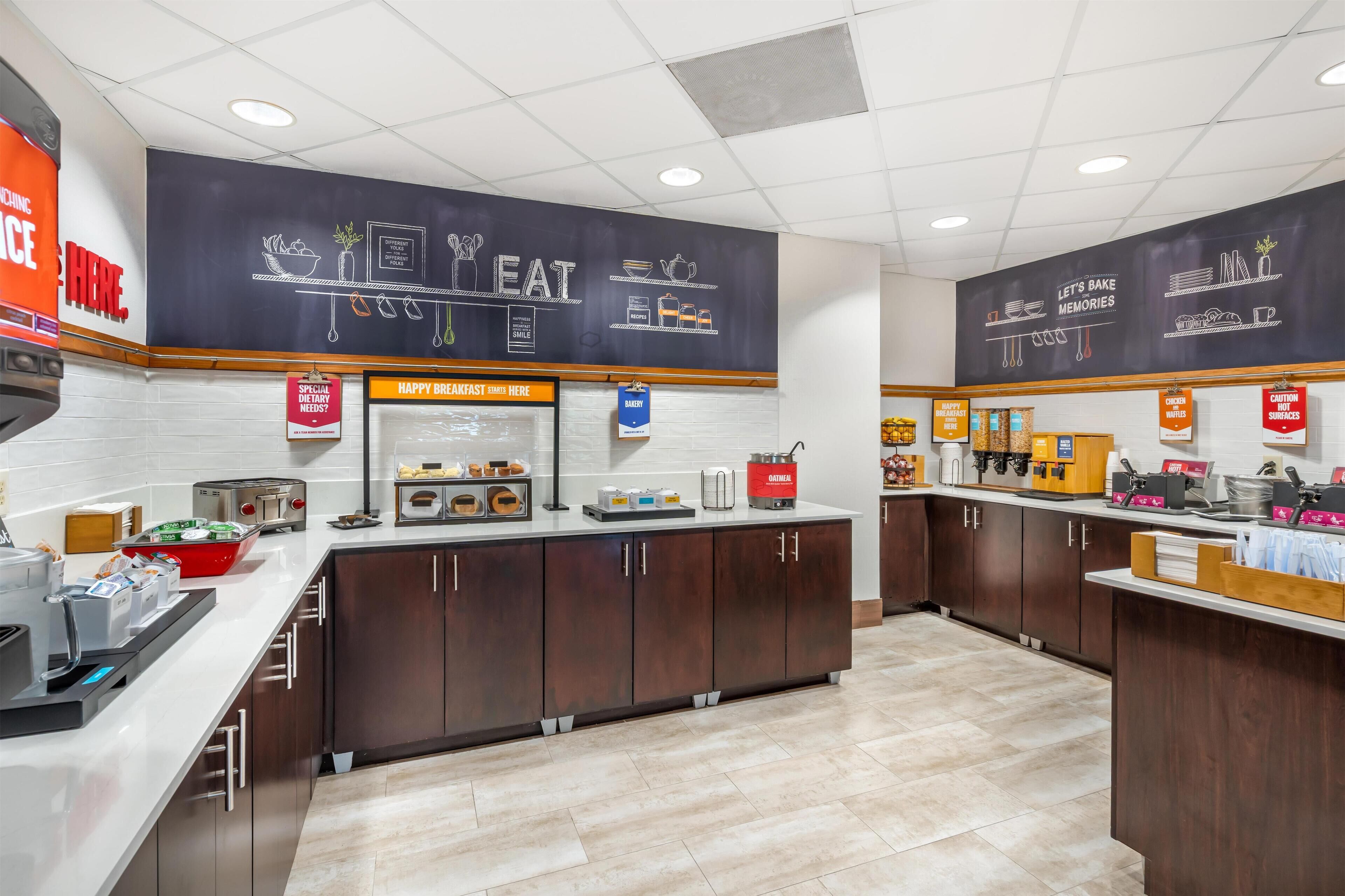 Free daily buffet breakfast