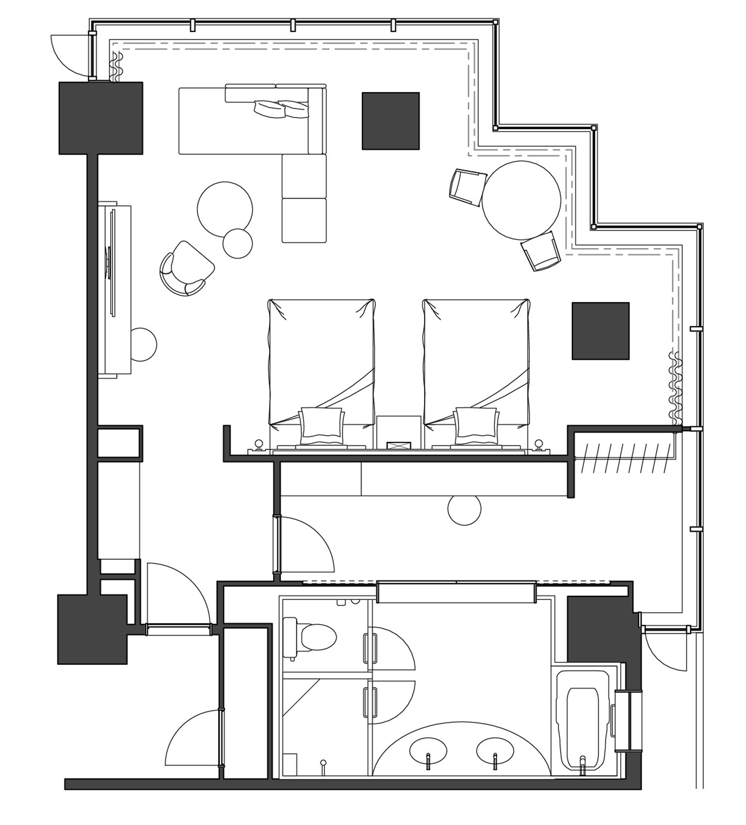 1 bedroom, down duvets, in-room safe, desk