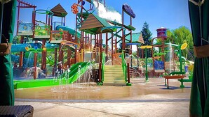 A water park with various play structures and slides. - Visalia Marriott at the Convention Center (Visalia)