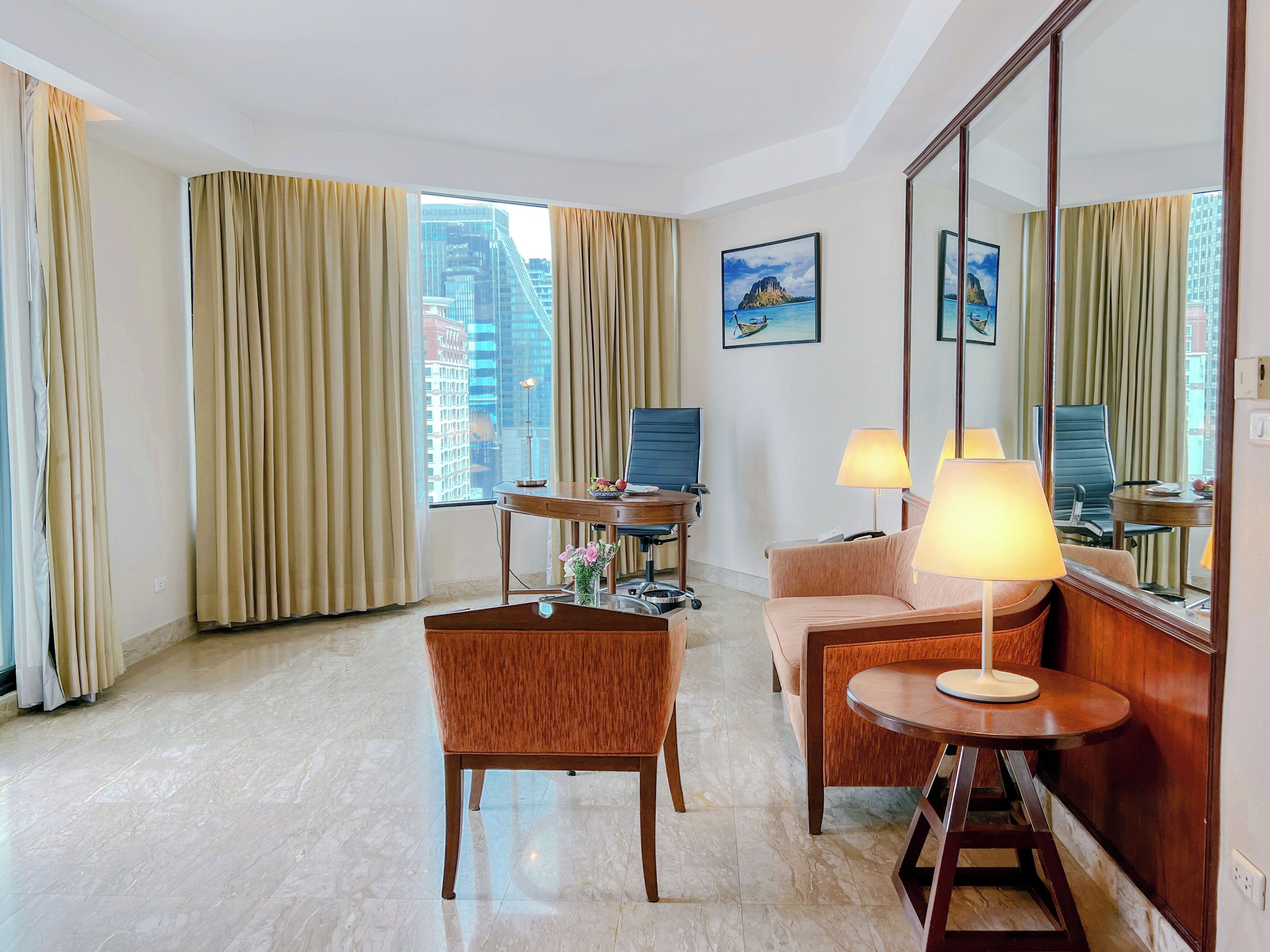 junior terrace suite | 1 bedroom, in-room safe, laptop workspace, blackout curtains