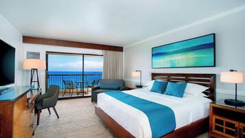 Moana Oceanfront King | Safe på rommet, skrivebord, blendingsgardiner og strykejern/-brett