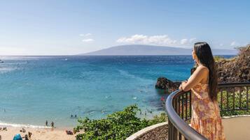On the beach, scuba diving, snorkeling