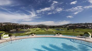 8 outdoor pools, open 8:00 AM to 10:00 PM, cabanas (surcharge)