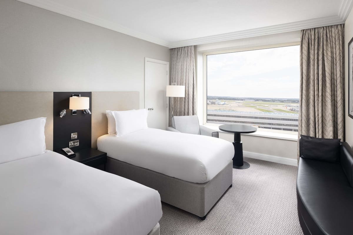 classic room, 2 single beds | 1 bedroom, egyptian cotton sheets, premium bedding, select comfort beds