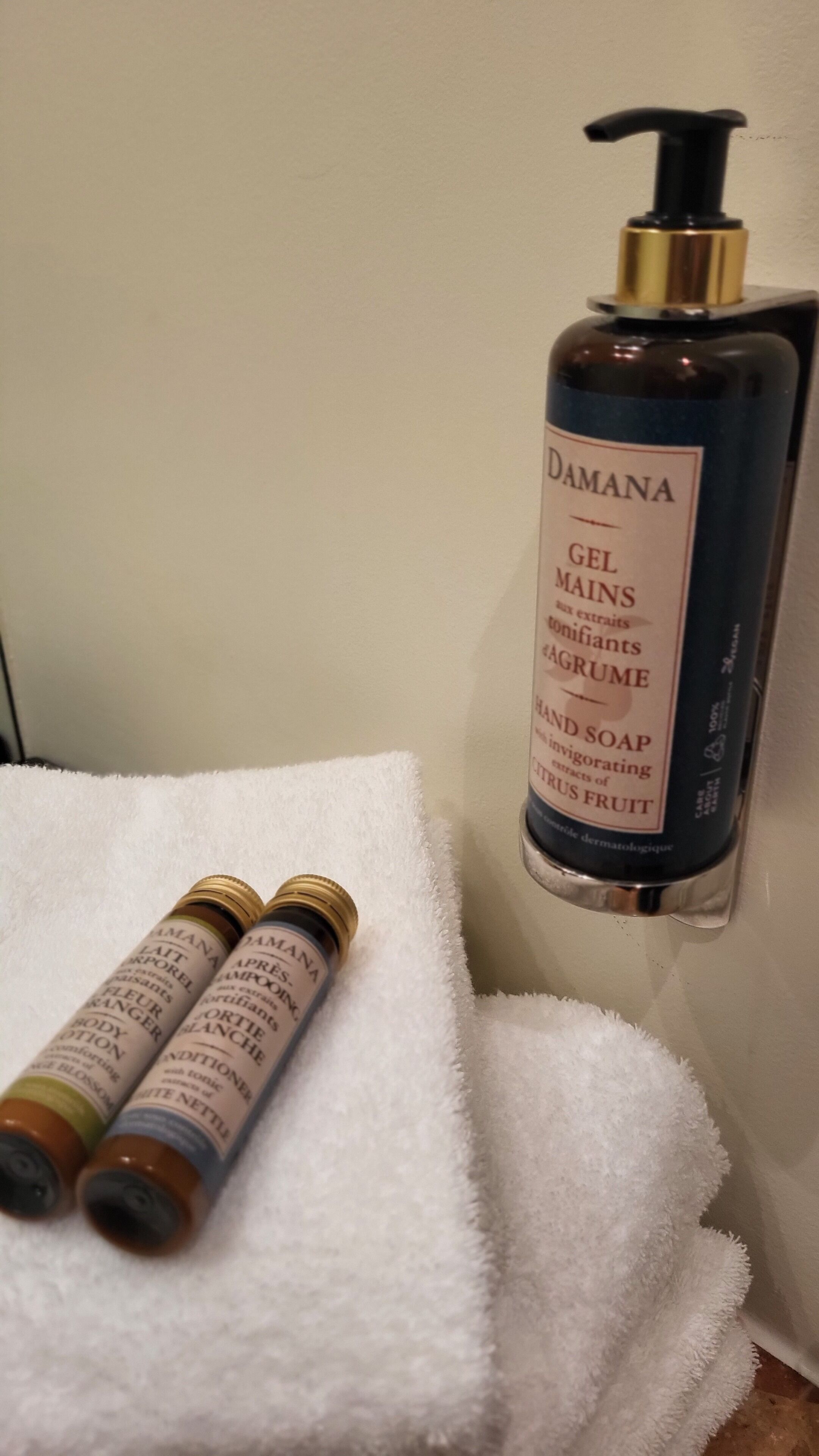 deluxe double room | bathroom | free toiletries, hair dryer, towels