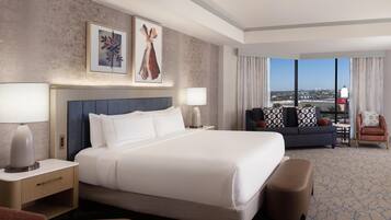 Grand Suite, 1 King Bed, Tower | Premium bedding, pillowtop beds, in-room safe, iron/ironing board