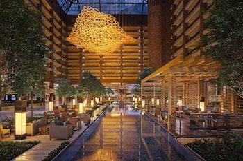 Hotel entrance and lobby at  Hilton Anatole