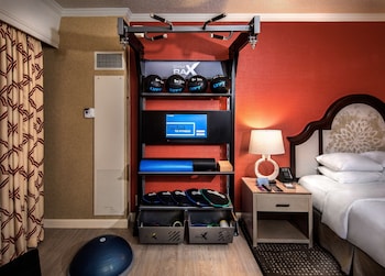 Premium bedding, pillowtop beds, in-room safe, iron/ironing board at  Hilton Anatole