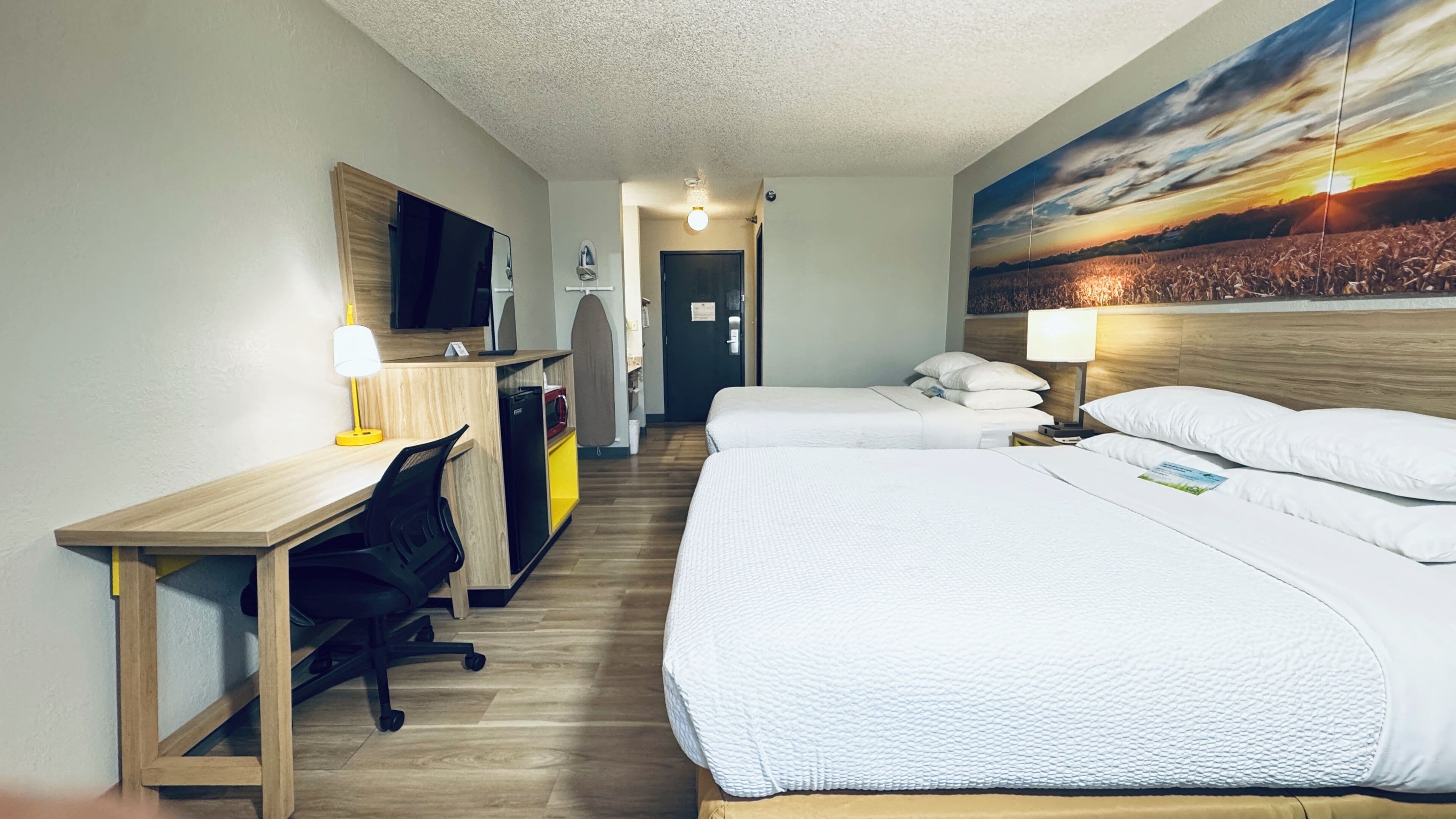Standard Room, 2 Queen Beds | Desk, iron/ironing board, free cribs/infant beds, free WiFi